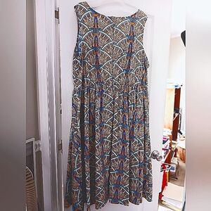 Beautiful RETRO LICIOUS Brand, sleeveless patterned dress, with darts zlsize 4x